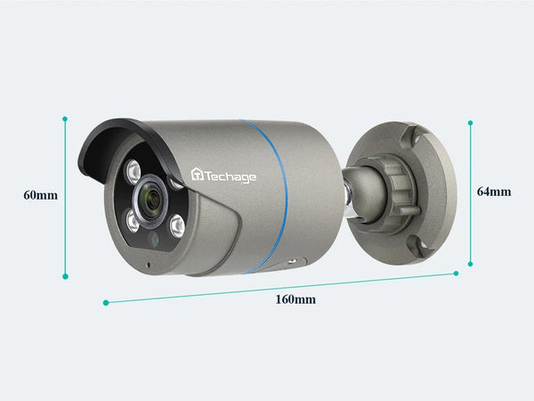Techage AI PoE 4K Outdoor Security Camera With Two Way Audio For NVR - stepyours.com