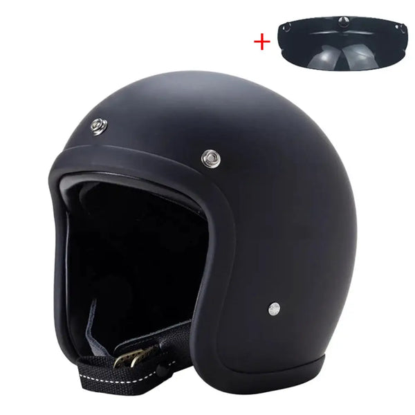 Vintage Open Face Motorcycle Helmet — product view 16