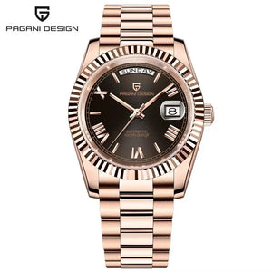 PAGANI DESIGN DD36 Men's Watches Rose Gold Luxury Automatic Watch For Men Mechanical Wristwatches Sapphire Mirror Clock Gift Man