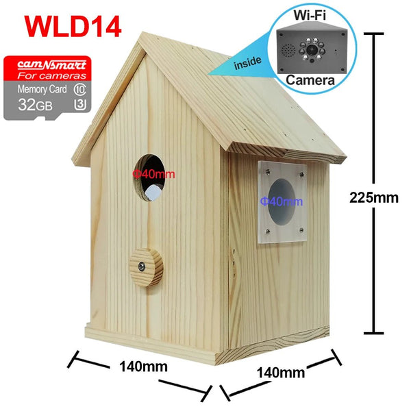 Smart Tuya Bird House 4MP HD WiFi Camera Real Time Bird Watching Nest Add Hooks - stepyours.com