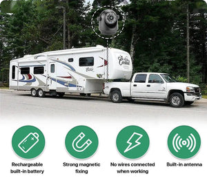 GreenYi 5G WiFi Magnetic Hitch Rear View Camera Night Vision Trailer RV - stepyours.com