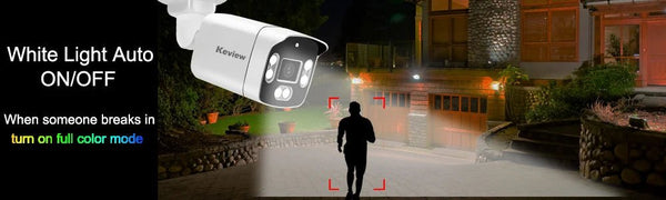 Keview PoE IP Camera - 8MP 4K Outdoor Security Bullet H265 IP66 Weatherproof - stepyours.com