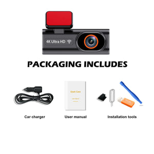 Ultra HD 4K Car Dash Cam With WIFI DVR Night Vision 24H Parking GPS - stepyours.com