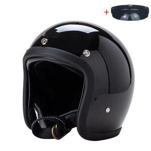 Vintage Open Face Motorcycle Helmet — product view 17