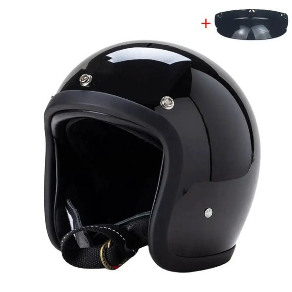 Vintage Open Face Motorcycle Helmet — product view 17
