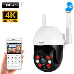 Fuers 8MP 4K Outdoor Security Camera AI Tracking Tuya Smart - stepyours.com