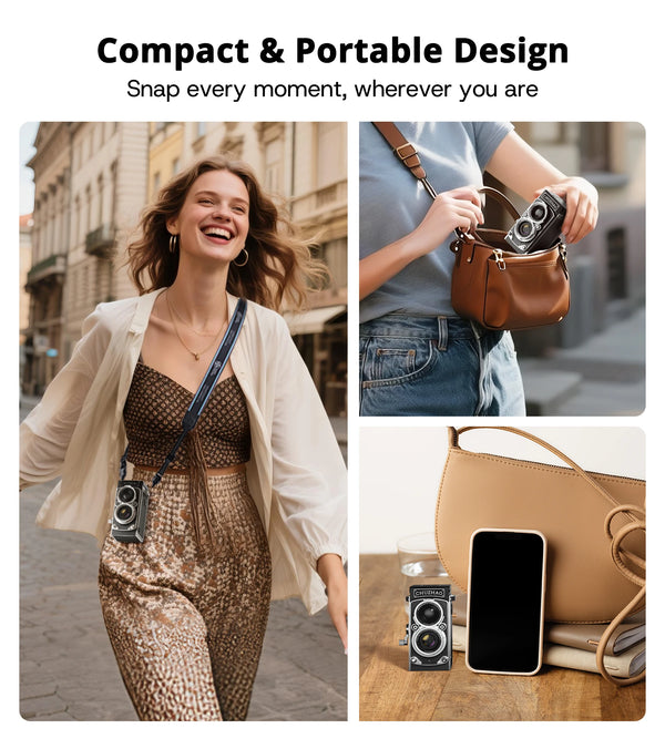Chuzhao Mini Retro Digital Camera 12MP 1080p 1.54 Inch Screen Portable Gift - stepyours.com