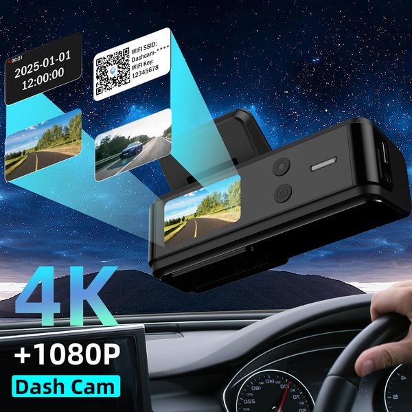 Aprilboy 4K Dash Cam With Front And Rear Cameras Night Vision Parking Monitor - stepyours.com