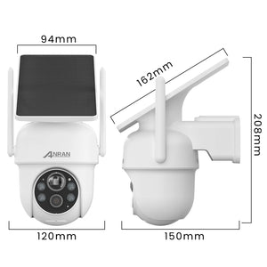 ANRAN Solar Camera With PIR Humanoid Detection For Outdoor Security 2K 2 4G WiFi - stepyours.com