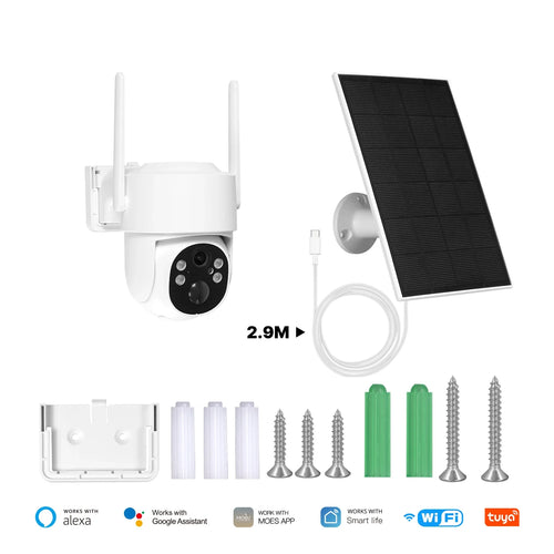 MOES Tuya 4G WiFi 4MP Solar Outdoor Security Camera With Full Color Night Vision - stepyours.com