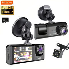 1080P Dual Dash Cam For Cars Front Inside IR Vision Loop Recording Wide Angle - stepyours.com