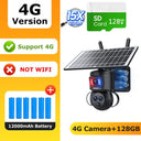 SHIWOJIA 4K 8MP Solar Camera With 4G SIM WiFi Color Night Vision PTZ Dual Lens - stepyours.com