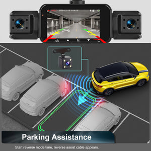 4 Channel 360 Dash Cam With 1080P Front Left Right Rear 24H Parking - stepyours.com