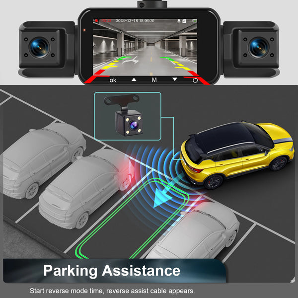 4 Channel 360 Dash Cam With 1080P Front Left Right Rear 24H Parking - stepyours.com
