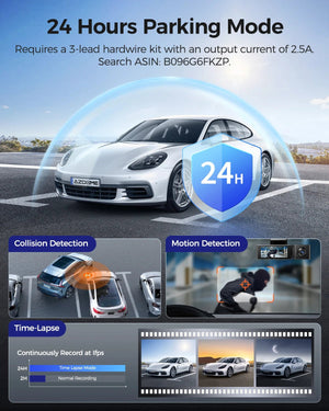 AZDOME 4K Dash Cam M550 Max GPS WiFi Car DVR 3.18Inch Screen Rear Cam - stepyours.com