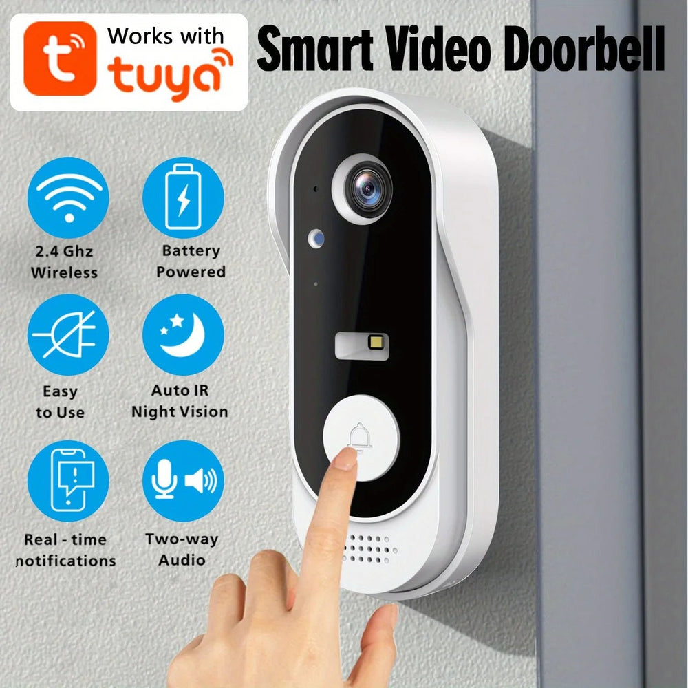 XBIBI Tuya WiFi Video Doorbell 1080P Two Way Audio Alerts - stepyours.com