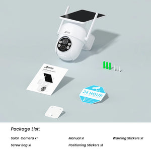 ANRAN Solar Camera With PIR Humanoid Detection For Outdoor Security 2K 2 4G WiFi - stepyours.com