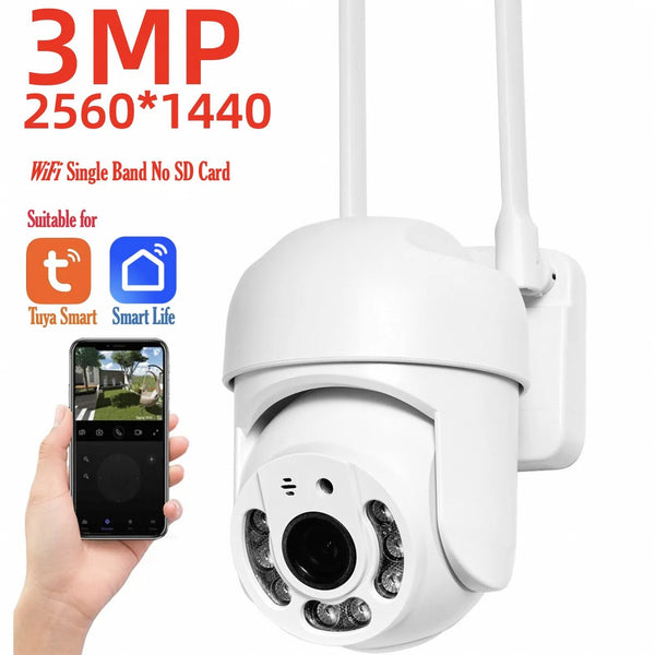 Tuya 4MP PTZ Outdoor WiFi Security Camera - IP66 Weatherproof AI Tracking - stepyours.com