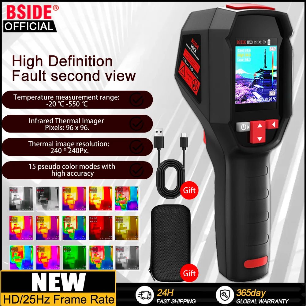 BSIDE HX3 Handheld Thermal Imaging Camera - For PCB, Pipes And Fire Safety - stepyours.com