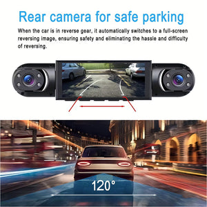 4 Channel Dash Cam With Front And Rear Night Vision Quad Vehicle DVR - stepyours.com