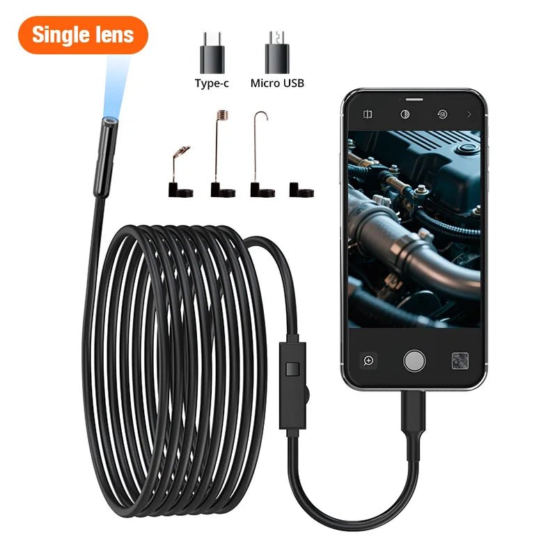 KERUI Endoscope Camera Dual Lens TypeC LED IP67 Waterproof iPhone iPad Android - stepyours.com