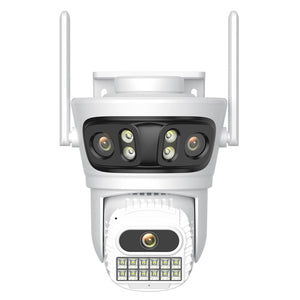 12MP Outdoor WiFi Camera - With 3 Lens PTZ AI Tracking For ICSEE App - stepyours.com