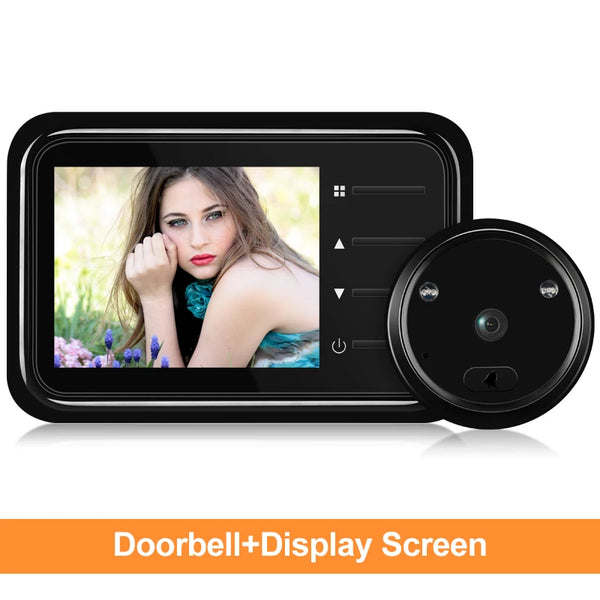 2.4Inch LCD Door Peephole Camera IR Night Vision Video Eye Door Bell Visual Doorbell Security Protection Camera by stepyours.com