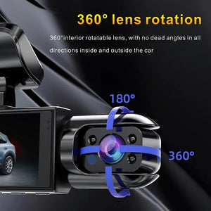 1080P WiFi Dual Dash Cam Front Inside Car with IR Night Vision Loop Recording - stepyours.com