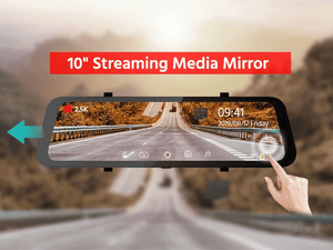ACCEO Car DVR 10 Inch Rear View Mirror Dash Cam With WiFi 2K Front 1080P Rear - stepyours.com