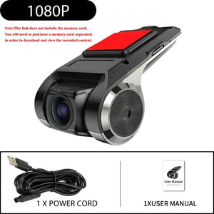 USB Dash Cam 1080P HD Night Vision With ADAS And G Sensor - stepyours.com