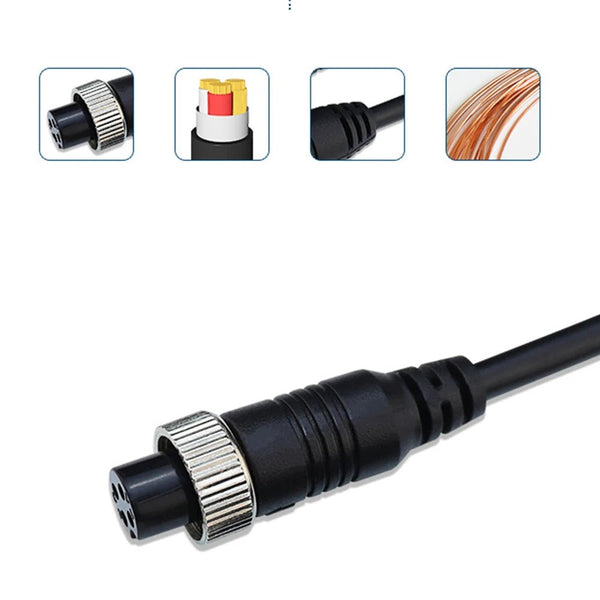4 Pin Aviation Video Extension Cable 10M for Truck Bus Monitor Camera - stepyours.com