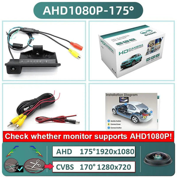 GreenYi AHD 1080P BMW 3 And 5 Series Rear View Camera Night Vision 170 Degree - stepyours.com