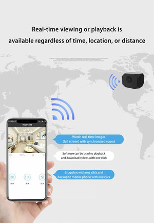 HD Mini Camera WiFi IP AP Remote Monitoring Lightweight Portable Camcorder Smart Home Surveillance Security Camera by stepyours.com