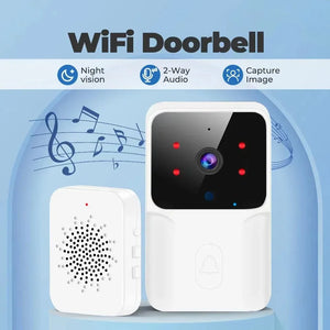 WiFi Doorbell Home Tuya WiFi Wireless Doorbell DC AC Battery Powered Camera Bell with Alex Google Bundle Video Doorbell Camera by stepyours.com