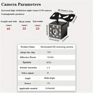 IR Car Rear View Camera Wide Angle Waterproof CCD Night Vision Universal For BMW - stepyours.com