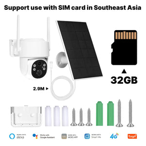 MOES Tuya Solar Powered 4G WiFi 4MP Security Camera With Color Night Vision - stepyours.com