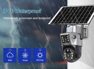 V380 Pro Solar Camera - Dual Lenses 8MP 4K 4G WiFi Night Vision - stepyours.com