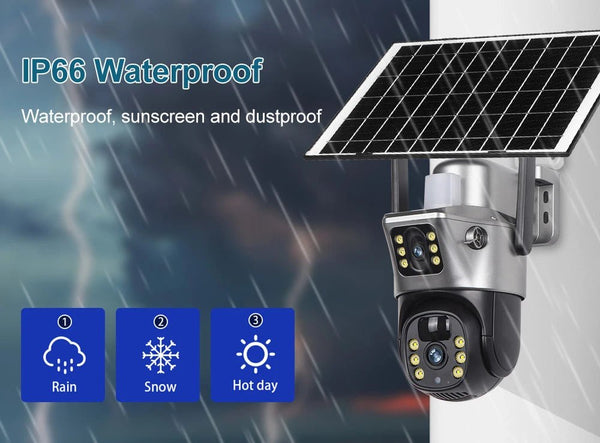 V380 Pro Solar Camera - Dual Lenses 8MP 4K 4G WiFi Night Vision - stepyours.com