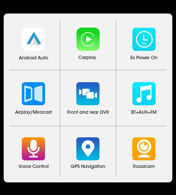 11.26 Inch 4K Dash Cam Dual Lens With Wireless CarPlay Android Auto GPS Nav WiFi - stepyours.com