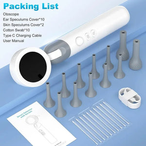 Smart Ear Camera Endoscope - 90 Degree Rotatable Head 1080P HD With 12 Heads - stepyours.com