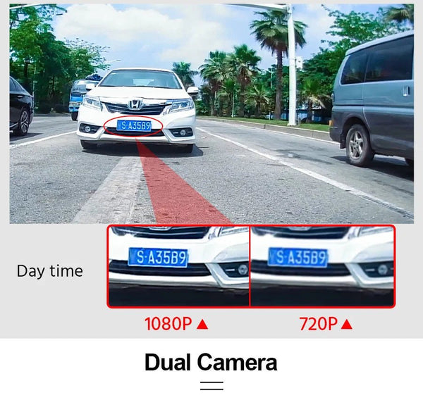 10 Inch Car DVR Touch Screen Dual 1080P Front And Rear Rearview Mirror Camera - stepyours.com