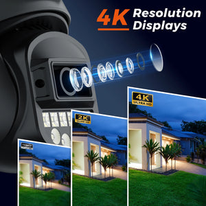 5K 10MP Dual - Lens WiFi PTZ Outdoor Camera - AI Auto Tracking - stepyours.com