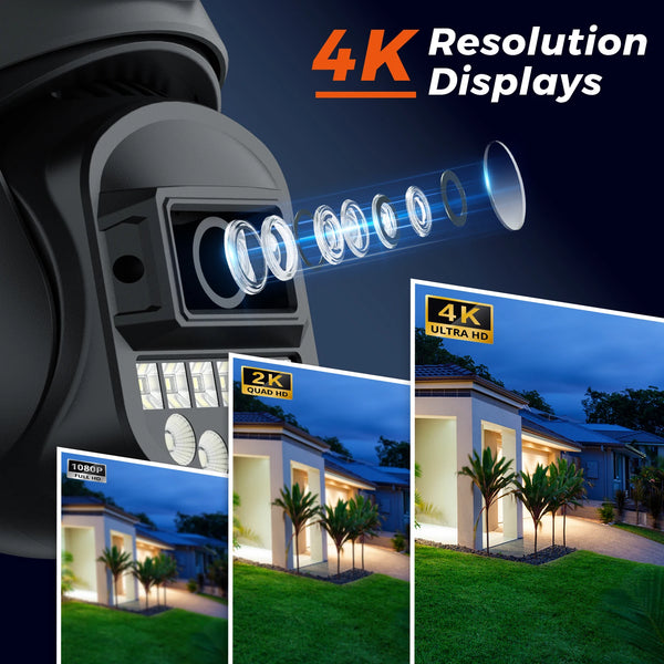 5K 10MP Dual - Lens WiFi PTZ Outdoor Camera - AI Auto Tracking - stepyours.com