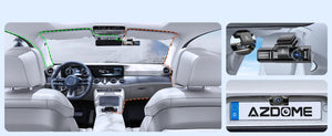AZDOME 4K Dash Cam M550 Max GPS WiFi Car DVR 3.18Inch Screen Rear Cam - stepyours.com