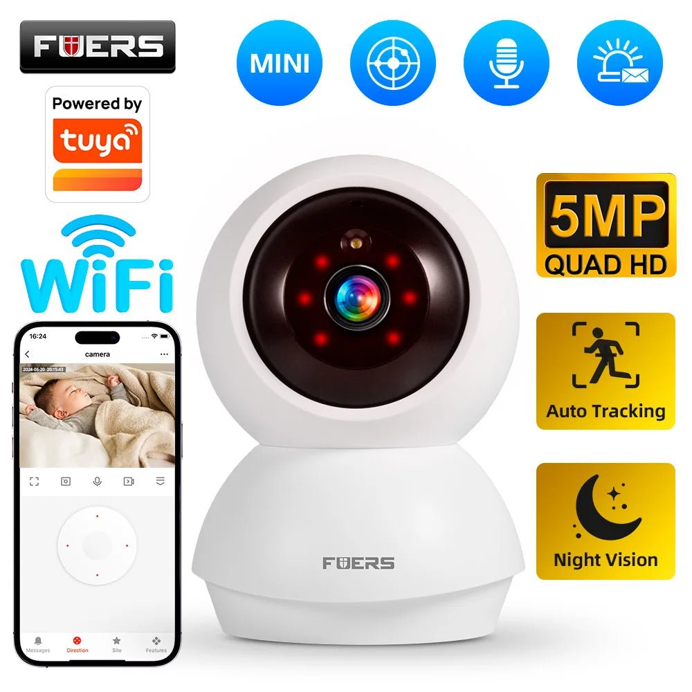 Fuers 4K 8MP Indoor IP Camera WiFi With Auto Tracking - Tuya App Compatible - stepyours.com