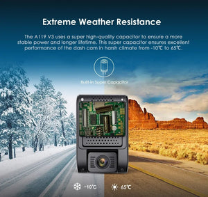 VIOFO A119 V3 2K Car Dash Camera With Parking Mode G Sensor Rota Lens - stepyours.com