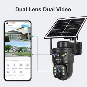 LS VISION 4G WiFi Outdoor Solar Camera - 8MP Dual Lens Night Vision Waterproof - stepyours.com