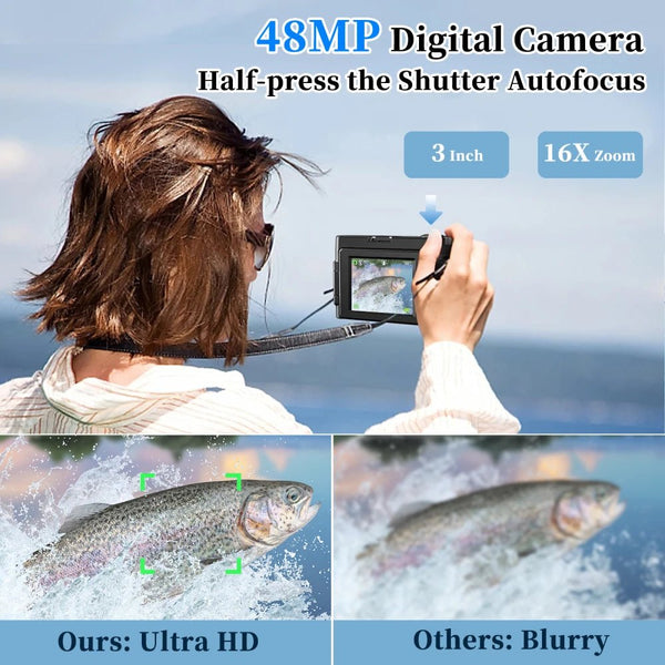 4K Digital Camera For Photography And Video Autofocus 48MP Vlogging Camera - stepyours.com
