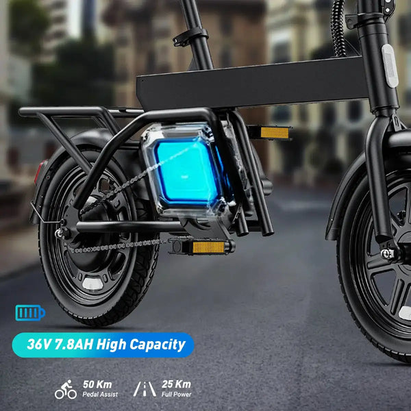 Dyu Mini Folding Electric Bike for Custom Setups — product view 3