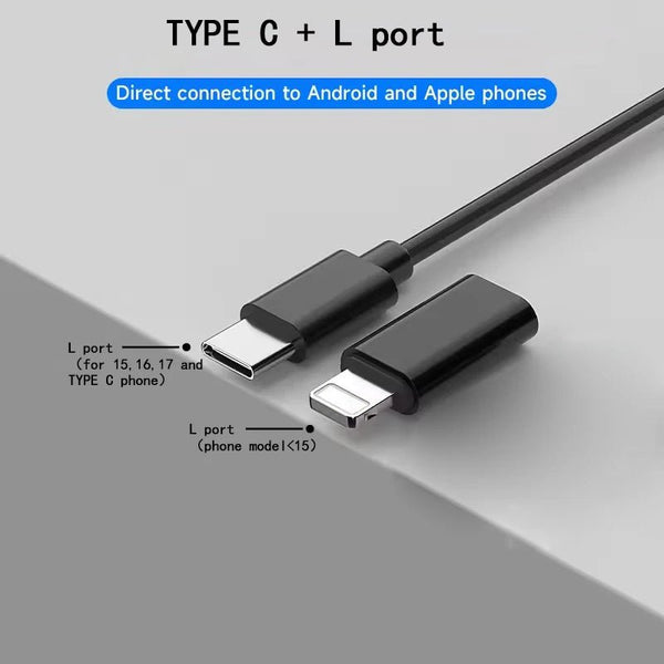 8mm Endoscope Camera 2 In 1 iOS Type C Mini Borescope With 8 LED Lights - stepyours.com